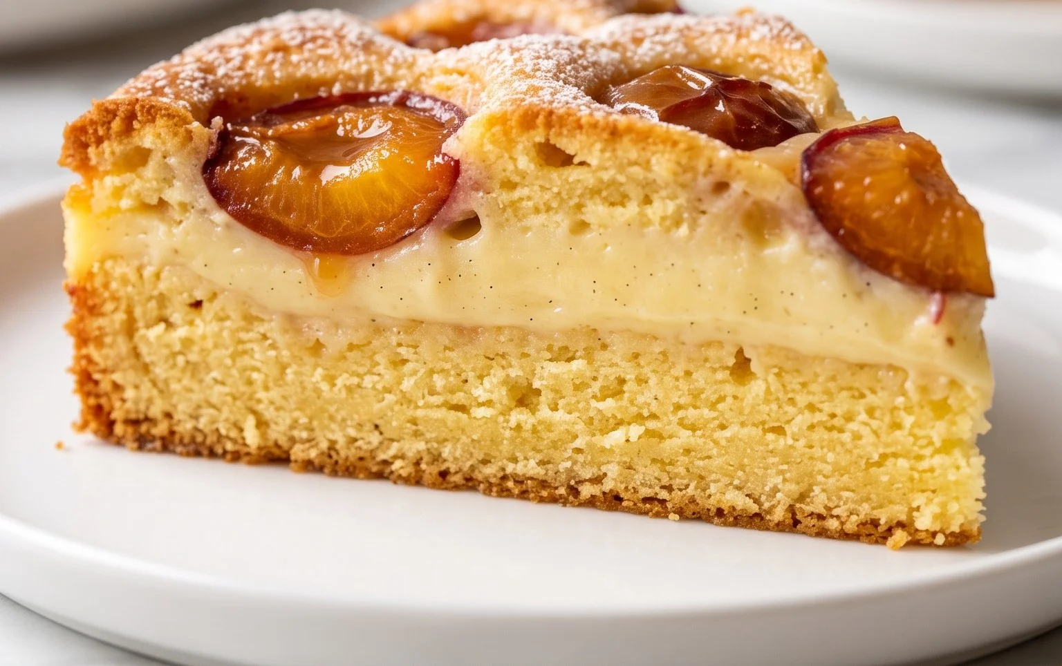 Mirabellenkuchen mit Pudding - einfach mit Vanillepudding