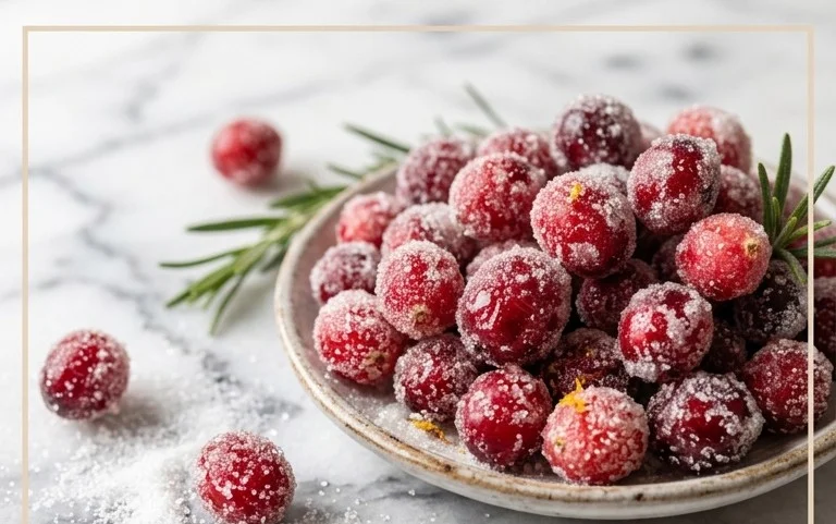 Kandierte Cranberries: Glänzende Deko selber machen