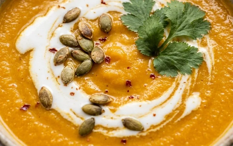Kürbis-Kokosmilch-Suppe