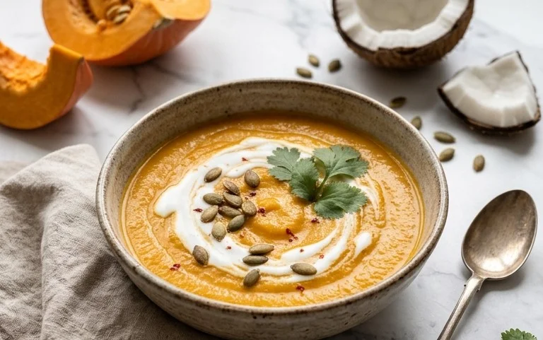 Kürbis-Kokosmilch-Suppe: Cremig und schnell