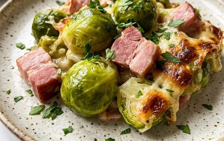 Kasseler-Rosenkohl-Auflauf - leckeres Rezept